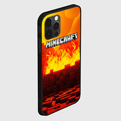 Чехол для iPhone 12 Pro Minecraft огненная стена, цвет: 3D-черный — фото 2