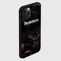Чехол для iPhone 12 Pro Palworld dark logo, цвет: 3D-черный — фото 2