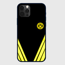 Чехол для iPhone 12 Pro Borussia geometry yellow, цвет: 3D-черный