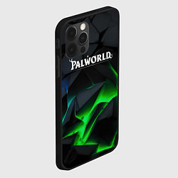 Чехол для iPhone 12 Pro Palworld объемные зеленые камни, цвет: 3D-черный — фото 2