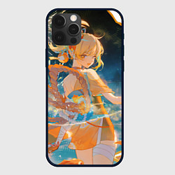 Чехол для iPhone 12 Pro Genshin Impact Ёимия smile, цвет: 3D-черный