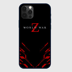 Чехол для iPhone 12 Pro World war z текстура геометрия, цвет: 3D-черный