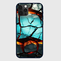 Чехол для iPhone 12 Pro Абстрактные камни разломленные, цвет: 3D-черный