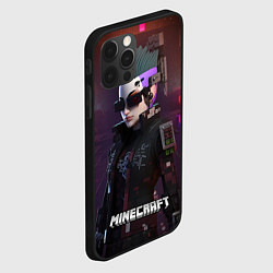 Чехол для iPhone 12 Pro Minecraft matrix woman, цвет: 3D-черный — фото 2