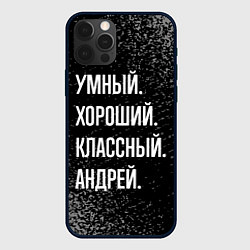 Чехол для iPhone 12 Pro Умный хороший классный: Андрей, цвет: 3D-черный