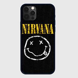 Чехол для iPhone 12 Pro Джинсовка с nirvana, цвет: 3D-черный