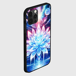 Чехол для iPhone 12 Pro Космический цветок из льда - эзотерический лотос, цвет: 3D-черный — фото 2