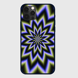 Чехол для iPhone 12 Pro Оптическая иллюзия в виде звезды, цвет: 3D-черный