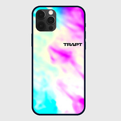 Чехол для iPhone 12 Pro Trapt текстура градиент неоновые краски, цвет: 3D-черный