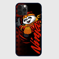 Чехол для iPhone 12 Pro Панда синоби, цвет: 3D-черный