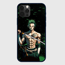 Чехол для iPhone 12 Pro Ван Пис - Зоро нейросеть, цвет: 3D-черный