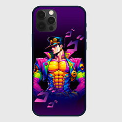 Чехол для iPhone 12 Pro Джо Джо - персонаж, цвет: 3D-черный