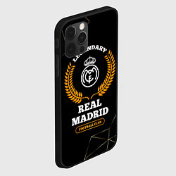 Чехол для iPhone 12 Pro Лого Real Madrid и надпись legendary football club, цвет: 3D-черный — фото 2