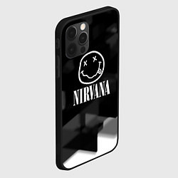 Чехол для iPhone 12 Pro Nirvana текстура рок, цвет: 3D-черный — фото 2