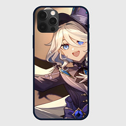 Чехол для iPhone 12 Pro Genshin Impact Furina happy smile, цвет: 3D-черный
