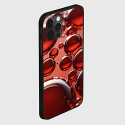 Чехол для iPhone 12 Pro Крупные красные капли, цвет: 3D-черный — фото 2