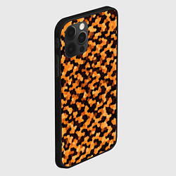 Чехол для iPhone 12 Pro Золотистый коричневый паттерн мозаика, цвет: 3D-черный — фото 2