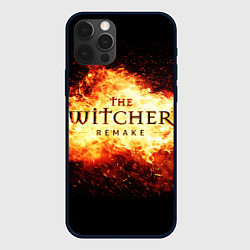 Чехол для iPhone 12 Pro The Witcher Remake в пламени огня, цвет: 3D-черный