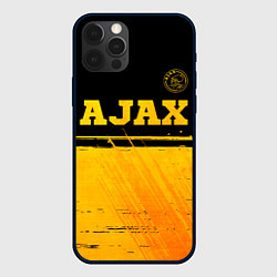 Чехол для iPhone 12 Pro Ajax - gold gradient посередине, цвет: 3D-черный