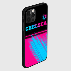 Чехол для iPhone 12 Pro Chelsea - neon gradient посередине, цвет: 3D-черный — фото 2