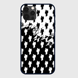 Чехол для iPhone 12 Pro Billie Eilish pattern black, цвет: 3D-черный