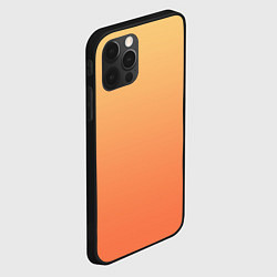 Чехол для iPhone 12 Pro Градиент солнечный жёлто-оранжевый приглушённый, цвет: 3D-черный — фото 2