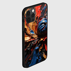 Чехол для iPhone 12 Pro Красные красочные брызги, цвет: 3D-черный — фото 2