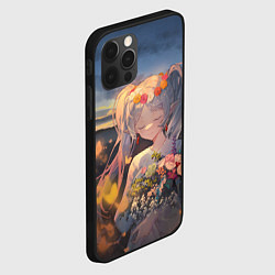 Чехол для iPhone 12 Pro Sousou no Frieren Фрирен smile, цвет: 3D-черный — фото 2