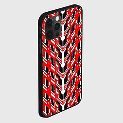 Чехол для iPhone 12 Pro Красная техно броня, цвет: 3D-черный — фото 2