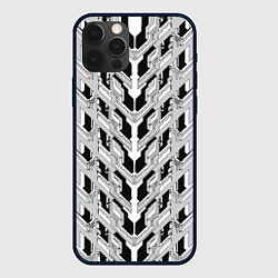 Чехол для iPhone 12 Pro Белая техно броня, цвет: 3D-черный