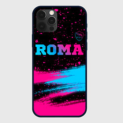 Чехол для iPhone 12 Pro Roma - neon gradient посередине, цвет: 3D-черный