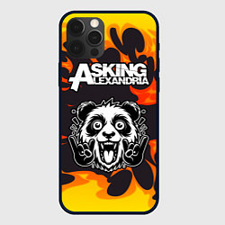 Чехол для iPhone 12 Pro Asking Alexandria рок панда и огонь, цвет: 3D-черный