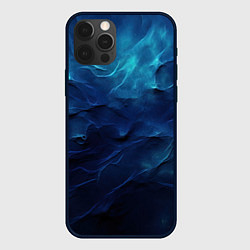Чехол для iPhone 12 Pro Абстрактные волны глубины, цвет: 3D-черный