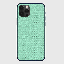Чехол для iPhone 12 Pro Светлый зелёный в мелкую полосочку, цвет: 3D-черный