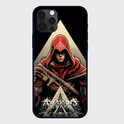 Чехол для iPhone 12 Pro Assassins creed темный капюшон, цвет: 3D-черный
