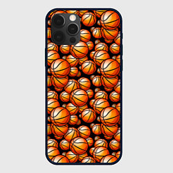 Чехол для iPhone 12 Pro Баскетбольные мячики, цвет: 3D-черный
