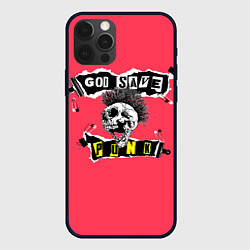 Чехол для iPhone 12 Pro God save pank, цвет: 3D-черный