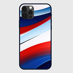 Чехол для iPhone 12 Pro Волнистая абстракция в стиле минимализм, цвет: 3D-черный