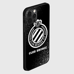 Чехол для iPhone 12 Pro Club Brugge sport на темном фоне, цвет: 3D-черный — фото 2