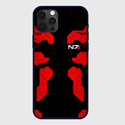 Чехол для iPhone 12 Pro Mass Effect - Red armor, цвет: 3D-черный