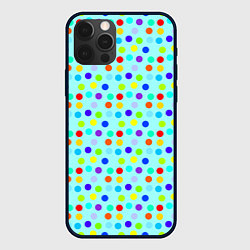 Чехол для iPhone 12 Pro Яркий паттерн в горошек, цвет: 3D-черный