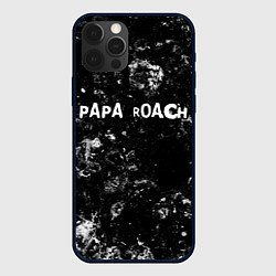 Чехол для iPhone 12 Pro Papa Roach black ice, цвет: 3D-черный