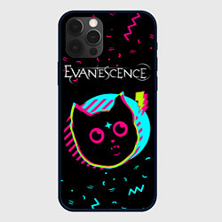 Чехол для iPhone 12 Pro Evanescence - rock star cat, цвет: 3D-черный