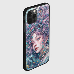 Чехол для iPhone 12 Pro Морская русалка, цвет: 3D-черный — фото 2