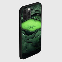 Чехол для iPhone 12 Pro Разрез на зеленой абстракции, цвет: 3D-черный — фото 2