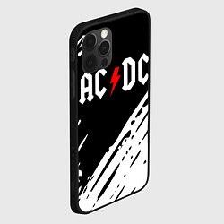 Чехол для iPhone 12 Pro Ac dc rock, цвет: 3D-черный — фото 2