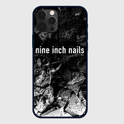 Чехол для iPhone 12 Pro Nine Inch Nails black graphite, цвет: 3D-черный