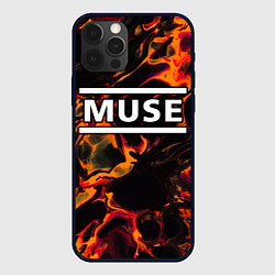 Чехол для iPhone 12 Pro Muse red lava, цвет: 3D-черный