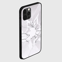 Чехол для iPhone 12 Pro Белое разбитое стекло, цвет: 3D-черный — фото 2