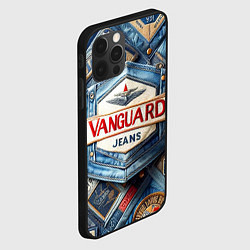 Чехол для iPhone 12 Pro Vanguard denim patchwork - ai art, цвет: 3D-черный — фото 2